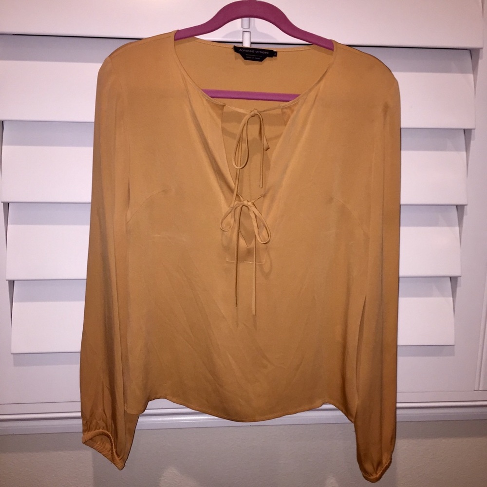 Peach silk blouse